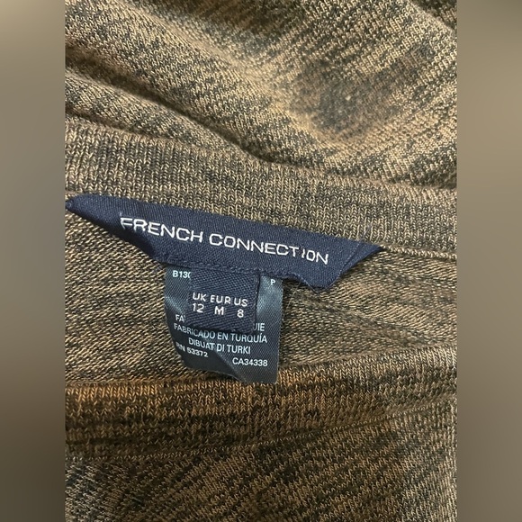 FRENCH CONNECTION Brown Black Space Dye Mélange Long Sleeve Sweater Dress Sz 8 - Picture 10 of 11